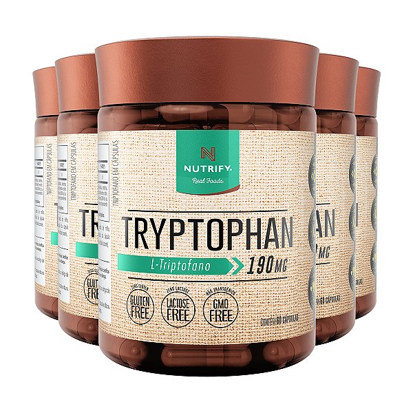 Kit 5 Triptofano Nutrify 60 Cápsulas
