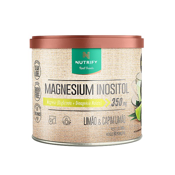 Magnesium Inositol Nutrify 350g Limão e Capim Limão