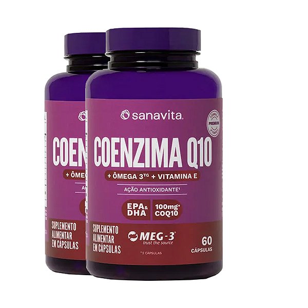 Kit 2 Coenzima Q10 Treinamento 60 Cápsulas