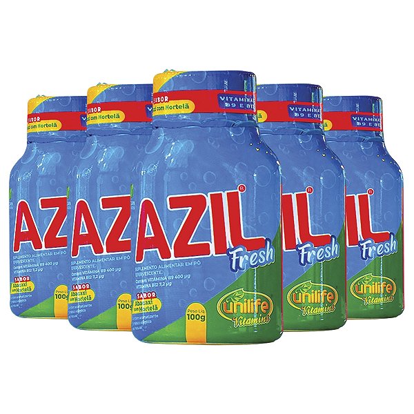Kit 5 Azil Fresh Unilife Abacaxi e Hortelã 100g