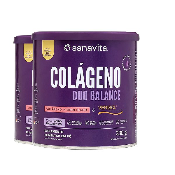 Kit 2 Colágeno Duo Treinamento Abacaxi com Hortelã 330g