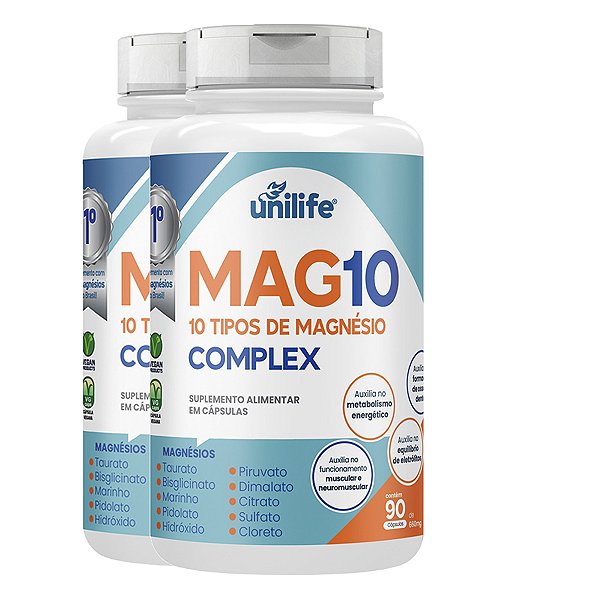 Kit 2 Mag10 Complex Unilife 90 Cápsulas
