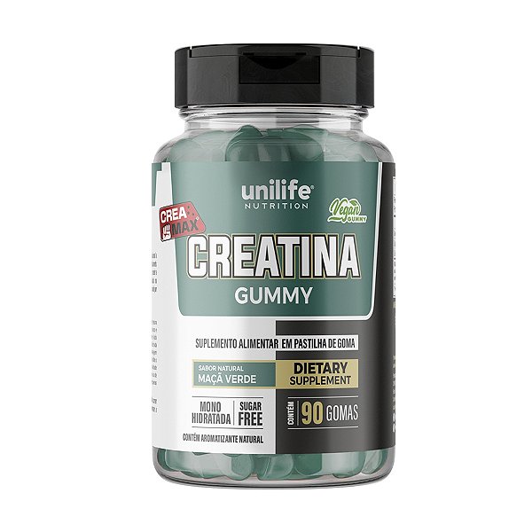 Creatina Gummy Unilife Maça Verde 90 Gomas