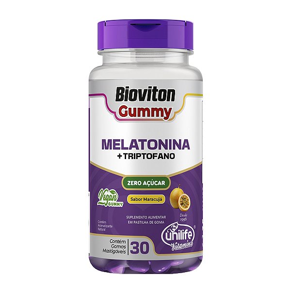 Gummy Melatonina Unilife 30 Gomas Maracujá