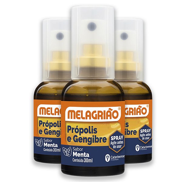 Kit 3 Melagrião Spray Catarinense 30ml Menta