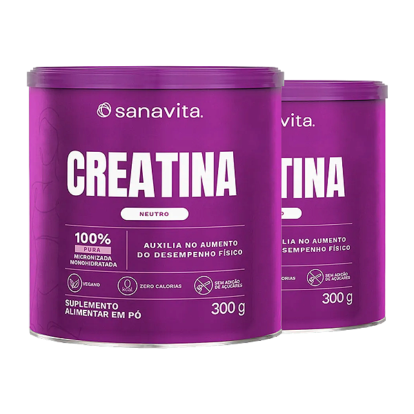 Kit 2 Creatina Treinamento Sanavita Neutro 300g