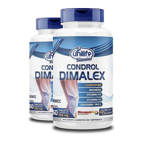 Kit 2 Condrol Dimalex 1100mg Unilife 60 Comprimidos