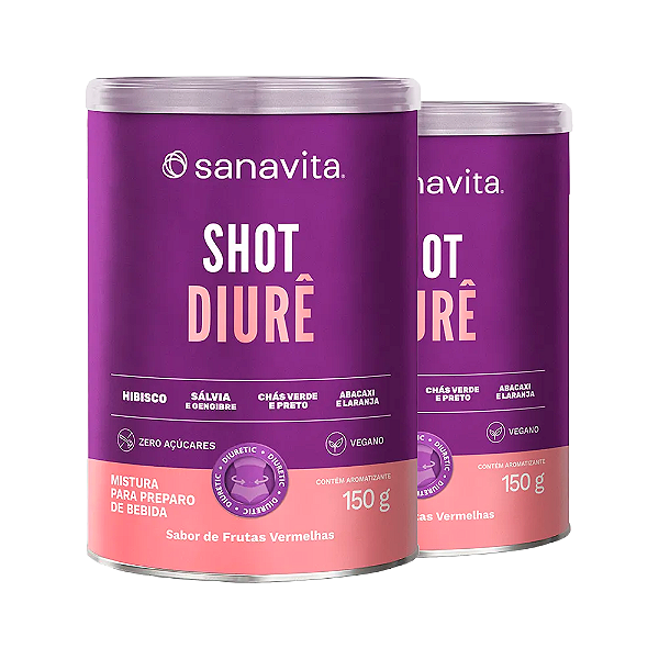 Kit 2 Shot Diurê Treinamento Frutas Vermelhas 150g