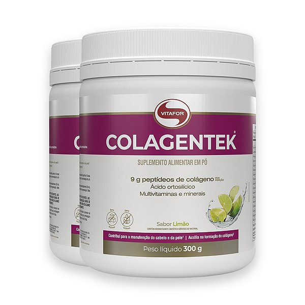 Kit 2 Colagentek Vitafor 300g Limão