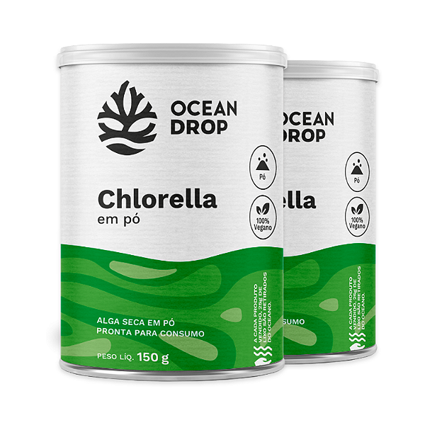 Kit 2 Chlorella Ocean Drop 150g Vegano