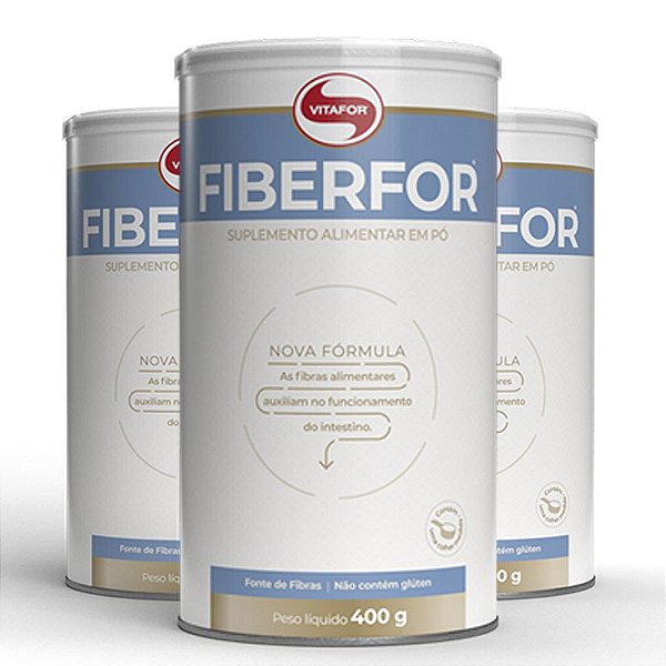 Kit 3 Fiberfor Fibras Alimentares Vitafor 400g