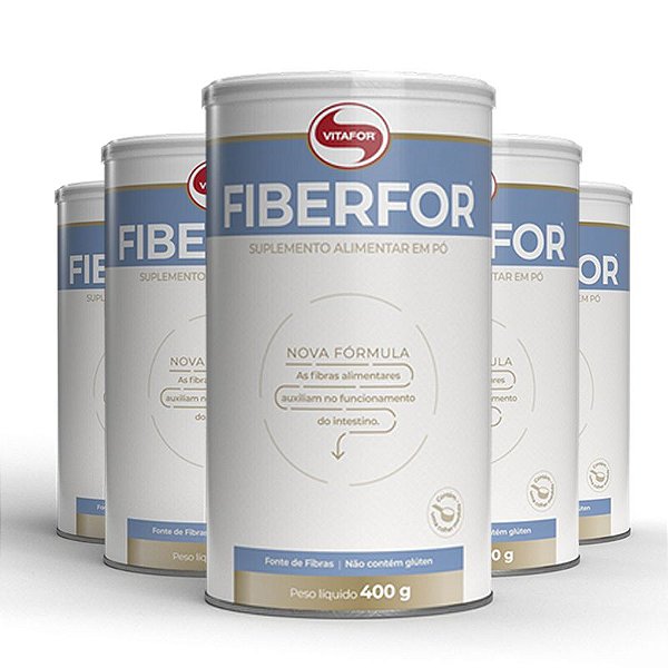 Kit 5 Fiberfor Fibras Alimentares Vitafor 400g