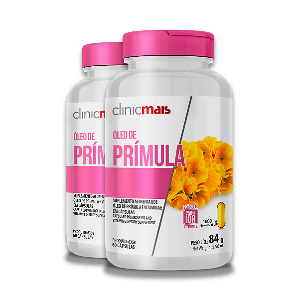 Kit 2 Óleo Prímula 60 Cápsulas ClinicMais