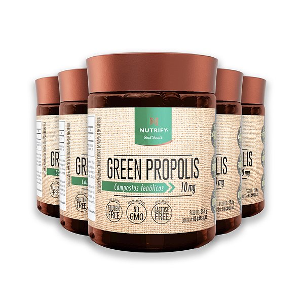 Kit 5 Green Própolis 60 Cápsulas Nutrify