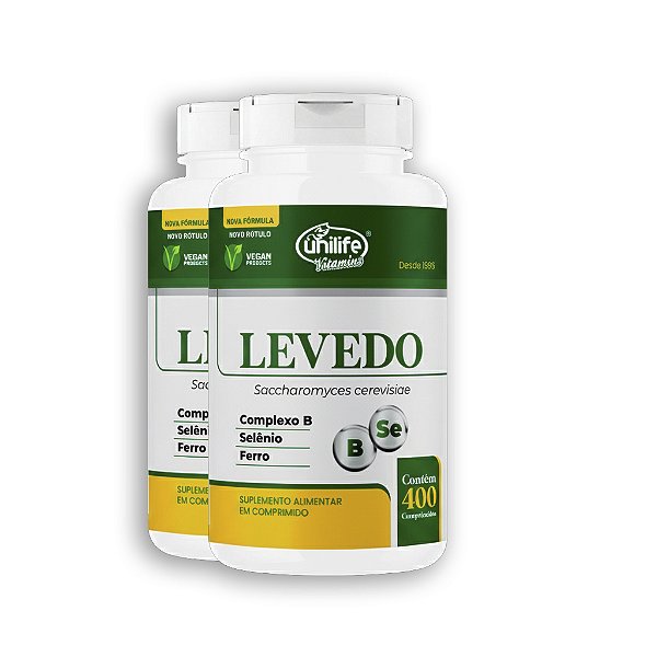 Kit 2 Levedo de Cerveja Complexo B, Selenio e Ferro Unilife
