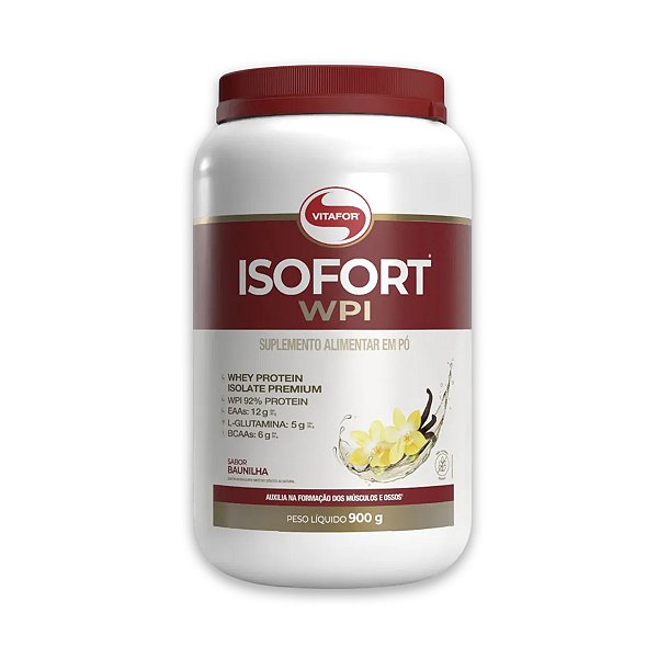 Whey Protein Isofort Vitafor 900g Baunilha