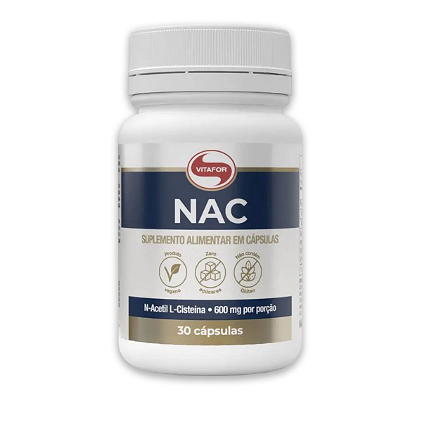 NAC N-Acetil L-Cisteína Vitafor 600mg 30 Cápsulas
