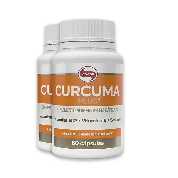 Kit 2 Curcuma Plus Vitafor 130mg 60 Cápsulas