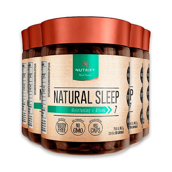 Kit 5 Natural Sleep Nutrify 60 Cápsulas