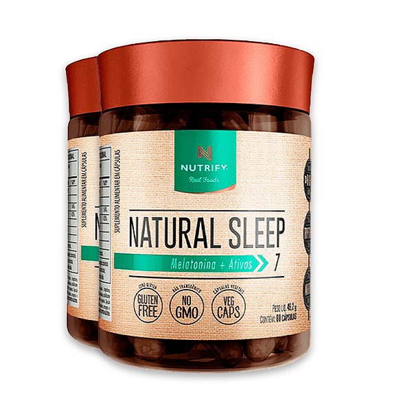 Kit 2 Natural Sleep Nutrify 60 Cápsulas