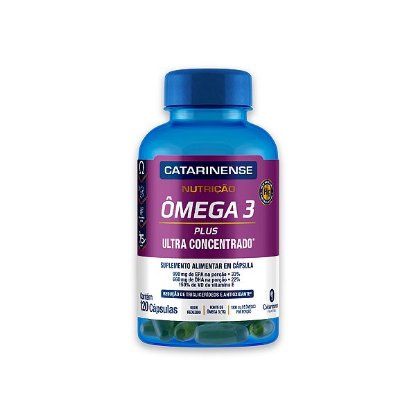 Ômega 3 Plus Ultra Concentrado Catarinense 120 Cápsulas