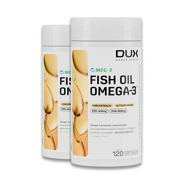 Kit 2 Ômega 3 Dux Fish Oil 430mg 120 Cápsulas