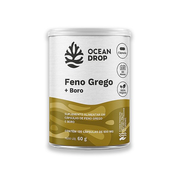 Feno Grego e Boro Ocean Drop 120 Cápsulas