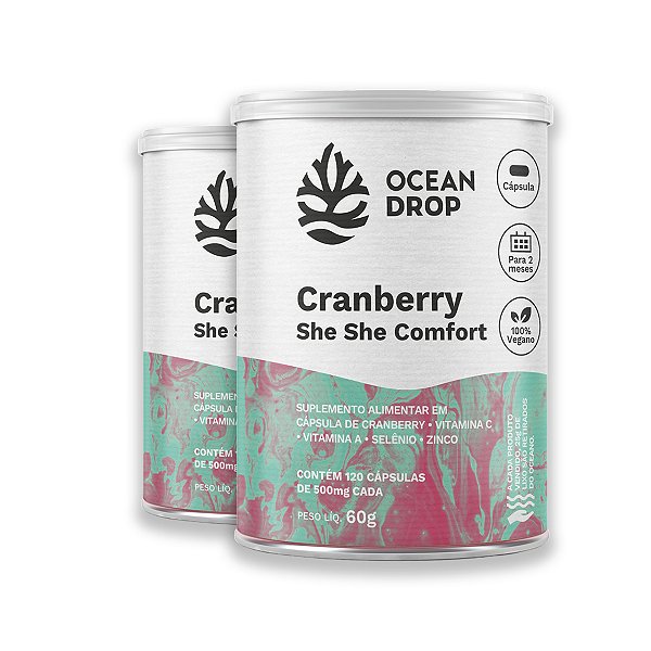 Kit 2 Cranberry Ocean Drop 120 Cápsulas