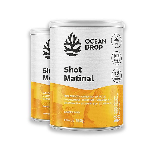 Kit 2 Shot Matinal Sabor Limão Ocean Drop 150g