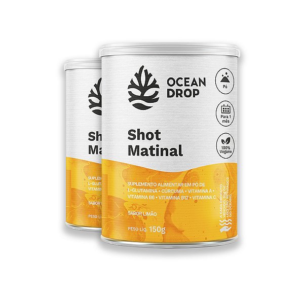 Kit 2 Shot Matinal Sabor Limão Ocean Drop 150g