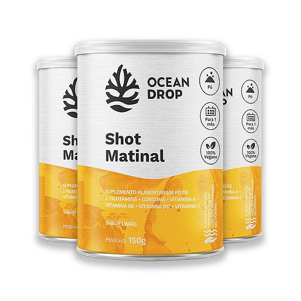 Kit 3 Shot Matinal Sabor Limão Ocean Drop 150g