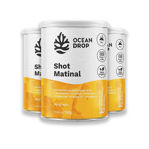 Kit 3 Shot Matinal Sabor Limão Ocean Drop 150g