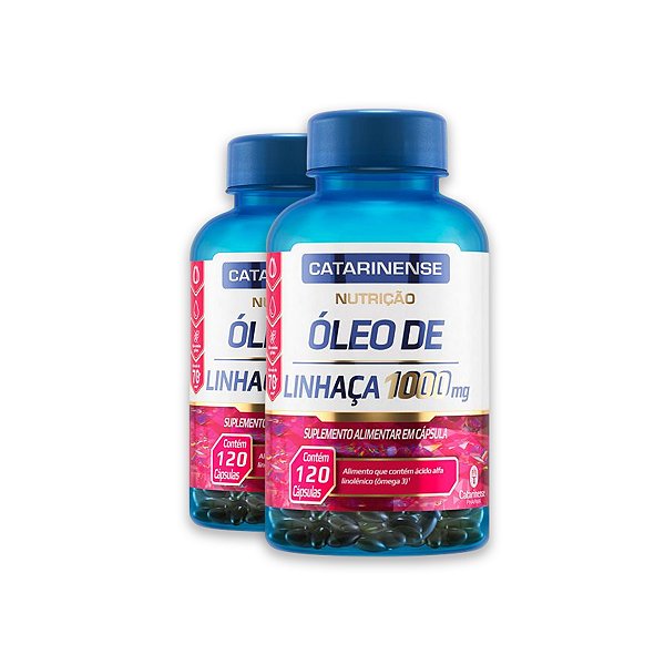 Kit 2 Óleo de Linhaça Catarinense 120 Cápsulas