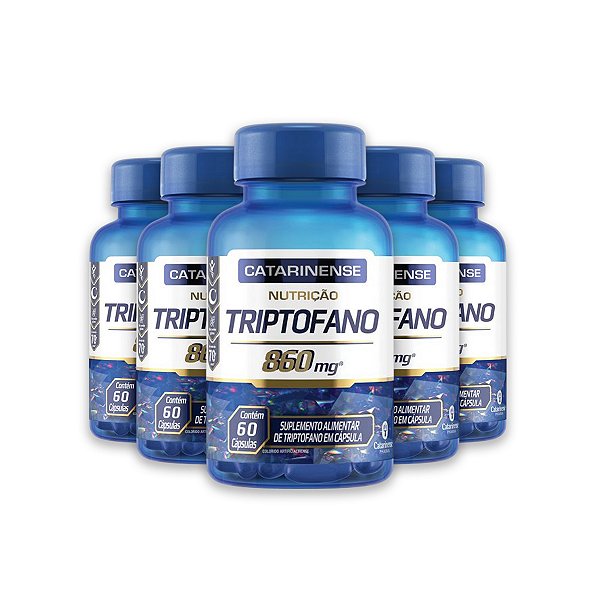 Kit 5 Triptofano Catarinense 60 Cápsulas