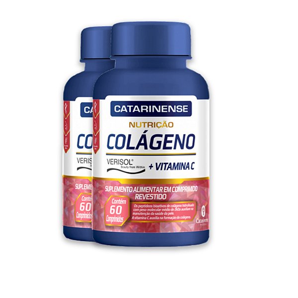 Kit 2 Colágeno Verisol e Vit. C Catarinense 60 Cápsulas