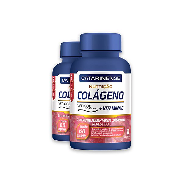 Kit 2 Colágeno Verisol e Vit. C Catarinense 60 Cápsulas