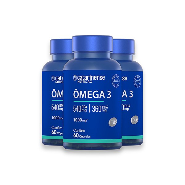 Kit 3 Ômega 3 1000mg Catarinense 60 Cápsulas