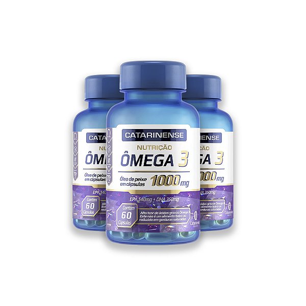 Kit 3 Ômega 3 1000mg Catarinense 60 Cápsulas