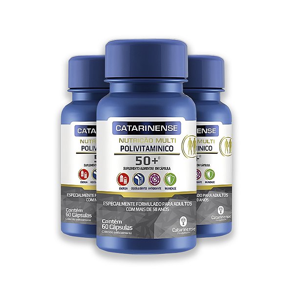 Kit 3 Polivitamínico Sênior +50 Catarinense 60 Cápsulas