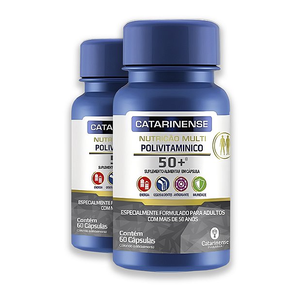 Kit 2 Polivitamínico Sênior +50 Catarinense 60 Cápsulas