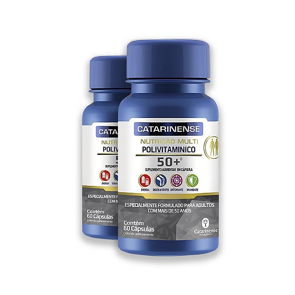 Kit 2 Polivitamínico Sênior +50 Catarinense 60 Cápsulas