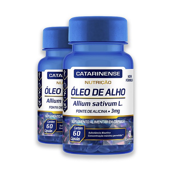 Kit 2 Óleo de Alho 3mg Catarinense 60 Cápsulas