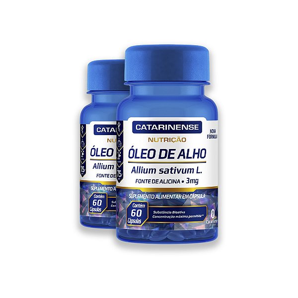 Kit 2 Óleo de Alho 3mg Catarinense 60 Cápsulas