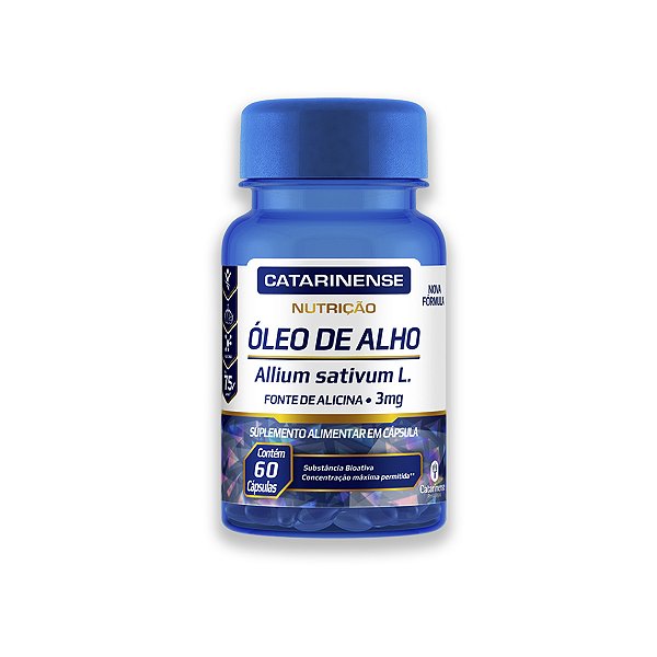 Óleo de Alho 3mg Catarinense 60 Cápsulas