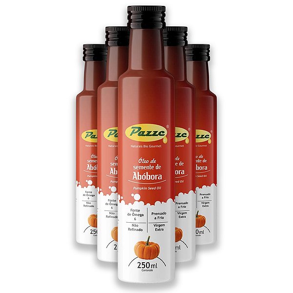 Kit 5 Óleo de Semente de Abóbora 250ml Pazze