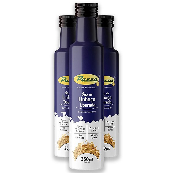 Kit 3 Óleo de Linhaça Dourada Pazze 250ml