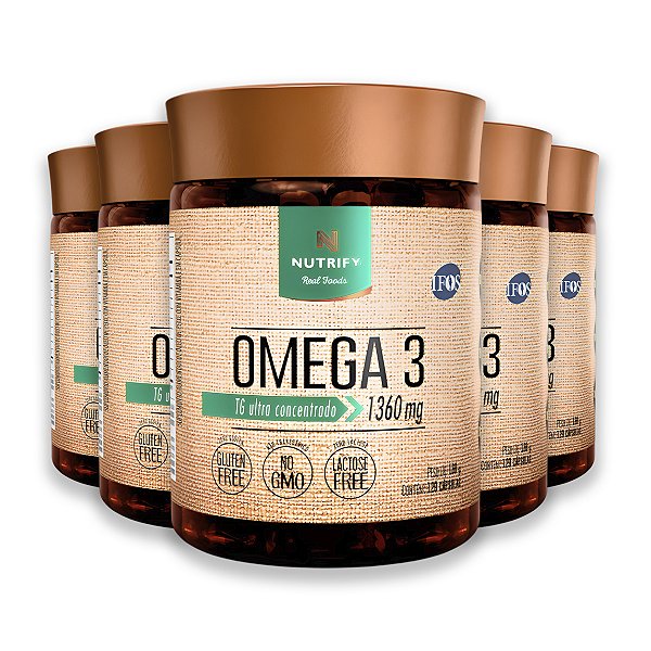 Kit 5 Ômega 3 TG Nutrify 120 Cápsulas