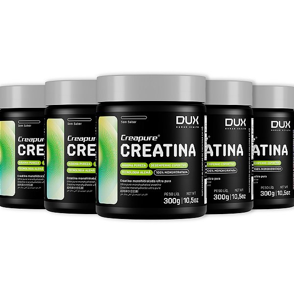 Kit 5 Creatina Dux Creapure Sem Sabor 300g