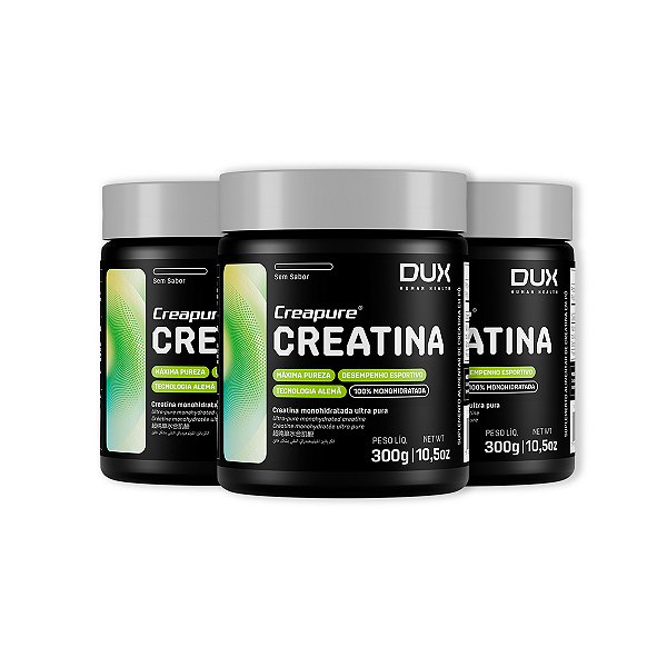 Kit 3 Creatina Sem Sabor Dux Creapure 300g