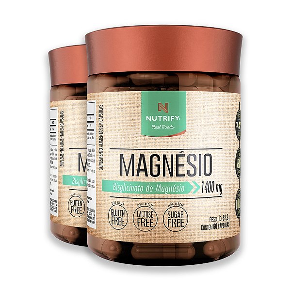 Kit 2 Magnésio Nutrify 60 Cápsulas